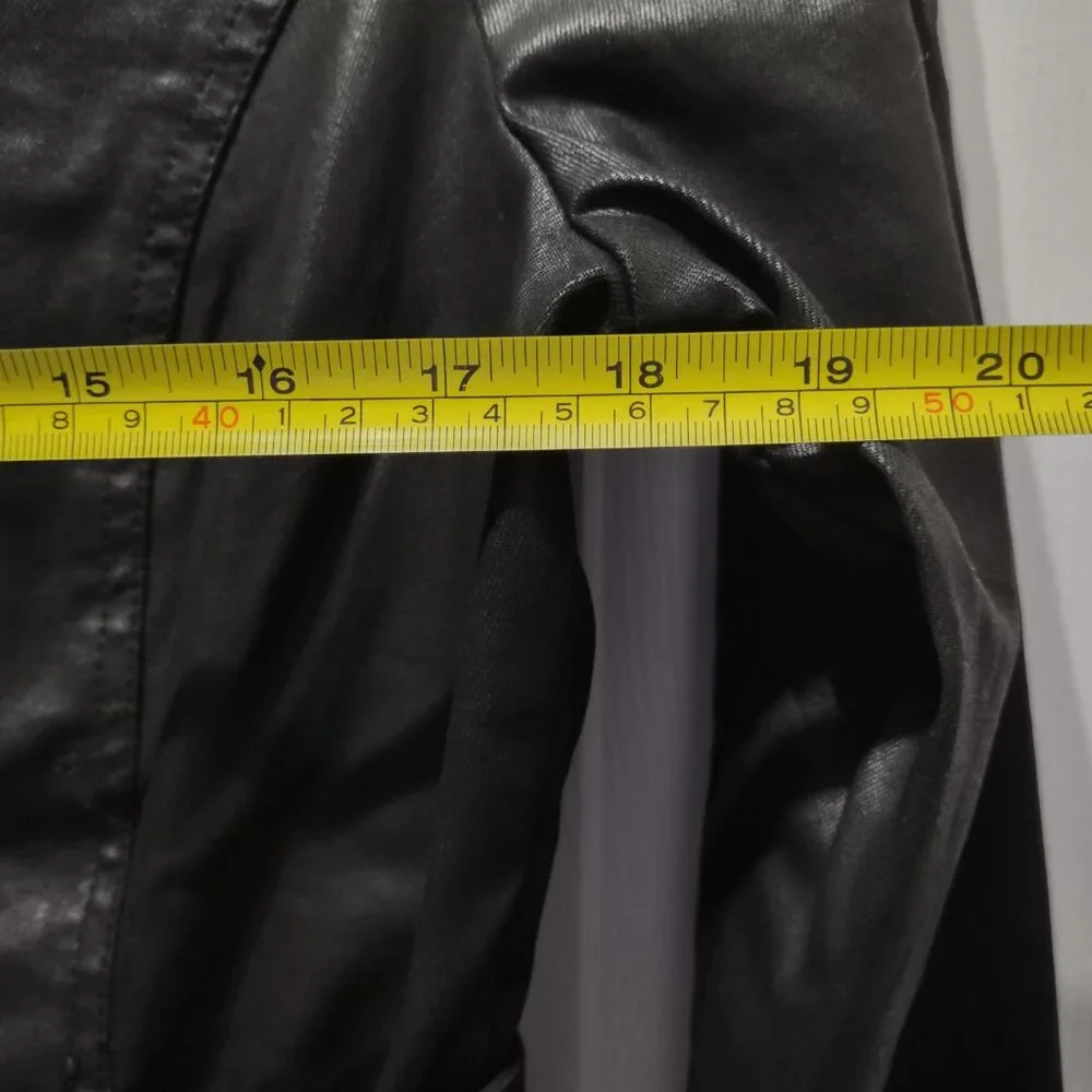 White House Black Market WHBM coated denim shirtdress NWT size 6 black - Picture 10 of 11